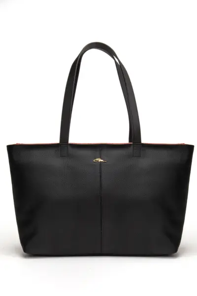 Vera Omuz Çantası Hakiki Deri Siyah