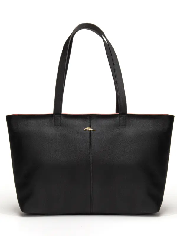 Vera Omuz Çantası Hakiki Deri Siyah