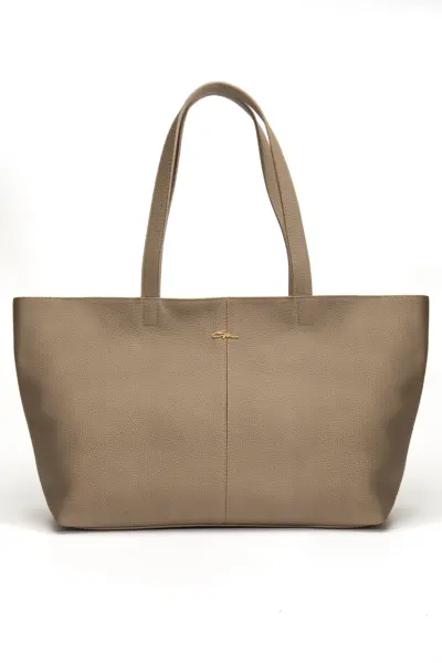 Vera Omuz Çantası Hakiki Deri Krem